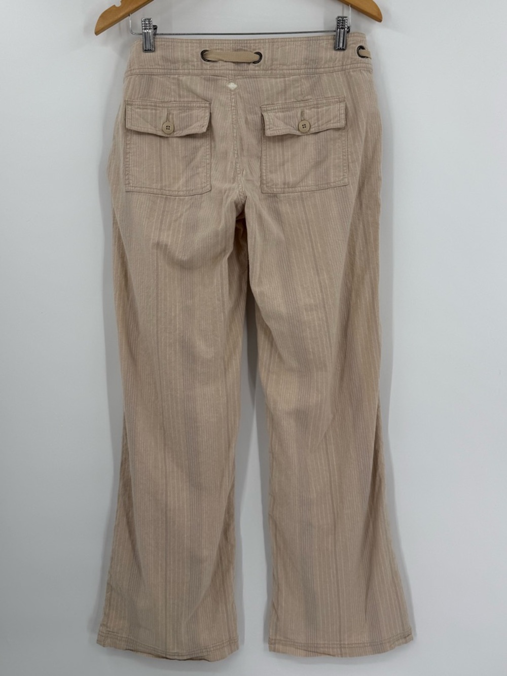 Prana Steph Wide-Leg Linen Cotton Stripe Pant | Stone | 8 - Picture 4 of 10